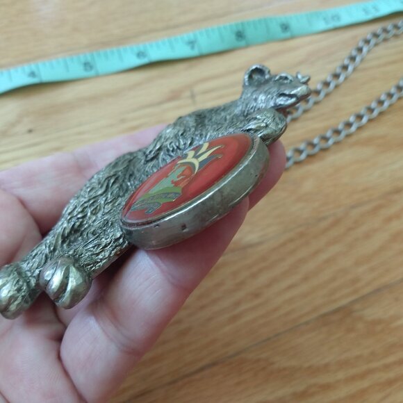 Vintage German Bear Necklace Ka Ge Blau-Weiss Durlach 1951 Festival Souvenir - Picture 11 of 12